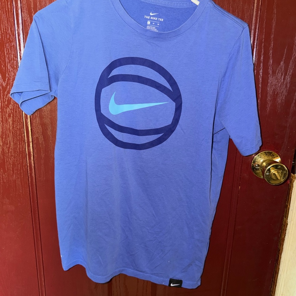 Nike Purple-Blue Basketball Swoosh Short Sleeve Tee